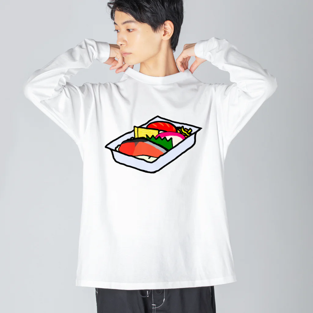 脂身通信Ｚの【両面プリント】のぼり旗♪お弁当1910 ビッグシルエットロングスリーブTシャツ