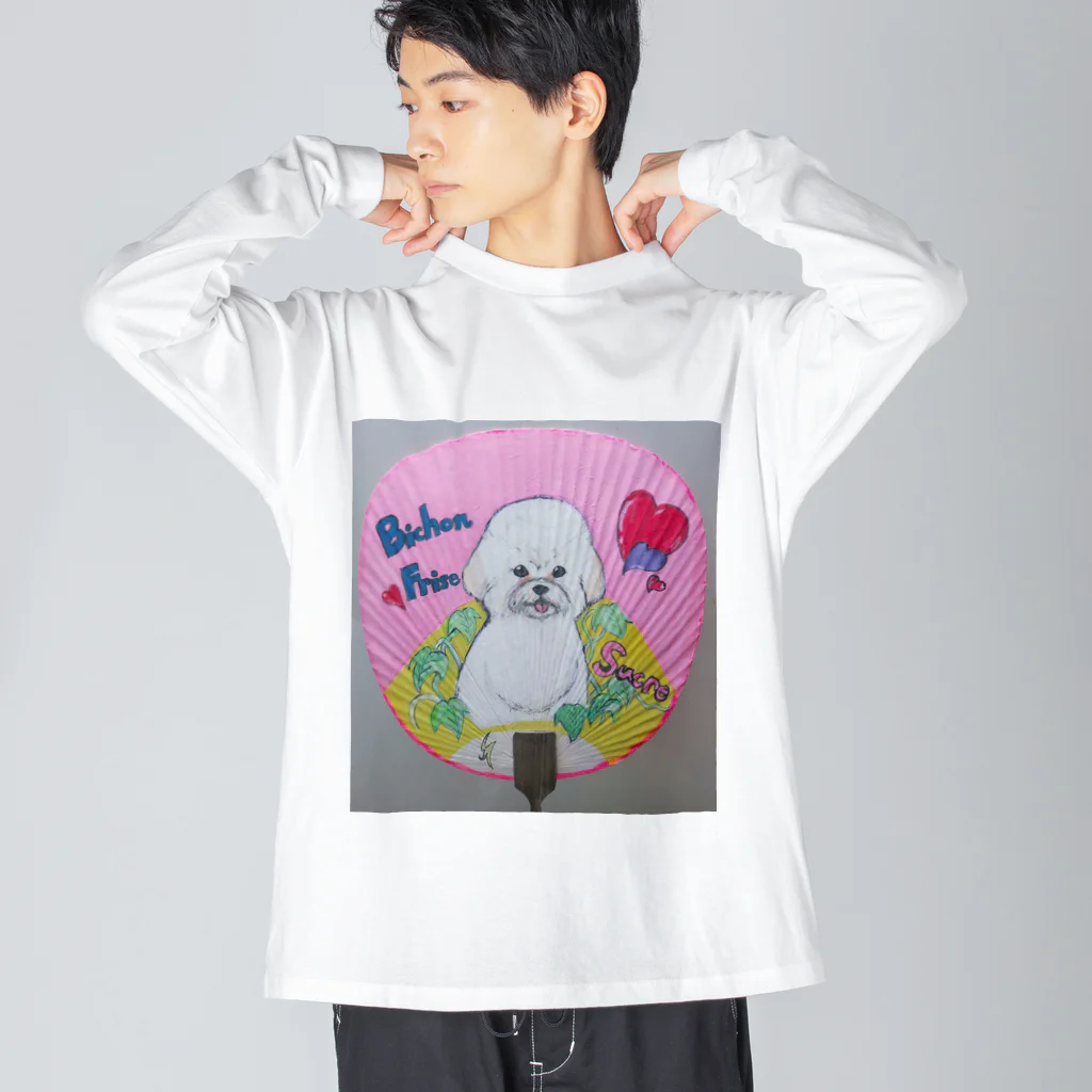 つれづれ　&　ビション・フリーゼのウチワ　な　うちのこ Big Long Sleeve T-Shirt