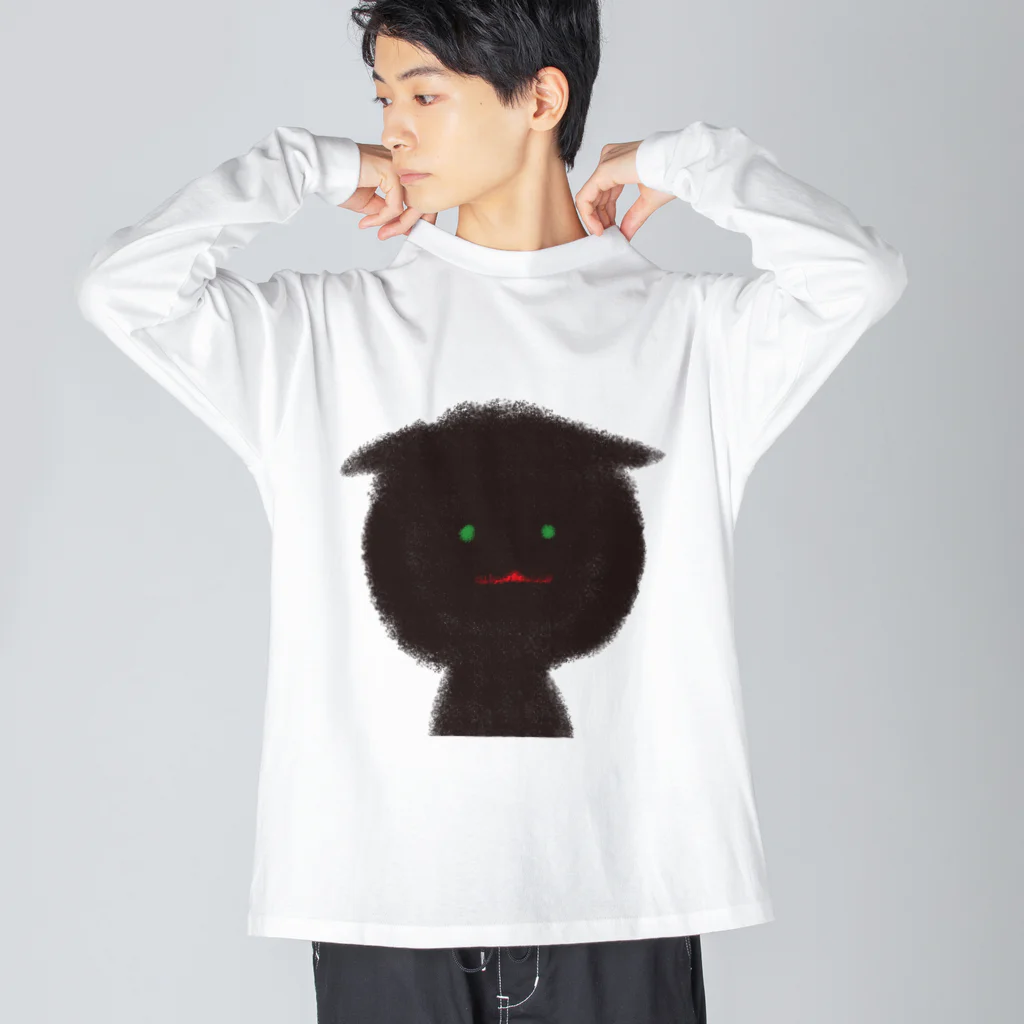 ieTのフワネコ「む」 ビッグシルエットロングスリーブTシャツ