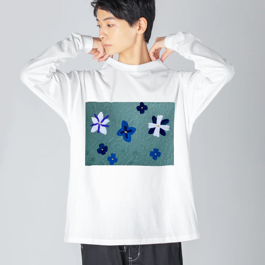 zimei-diary のジャワ小花更紗 ビッグシルエットロングスリーブTシャツ