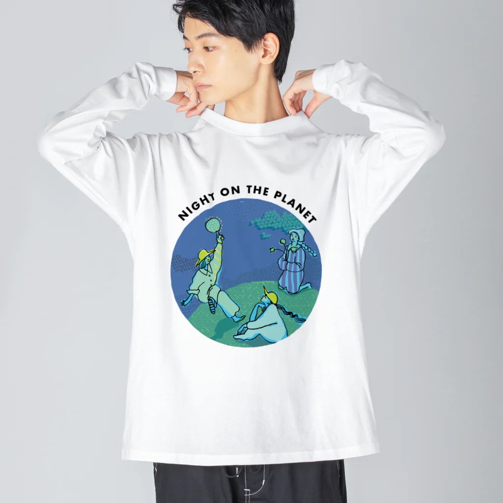 MAKI IRIE shopのNIGHT ON THE PLANET   ビッグシルエットロングスリーブTシャツ