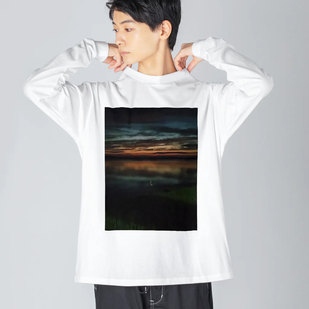 lostの暮れなずむ白鳥 Big Long Sleeve T-Shirt