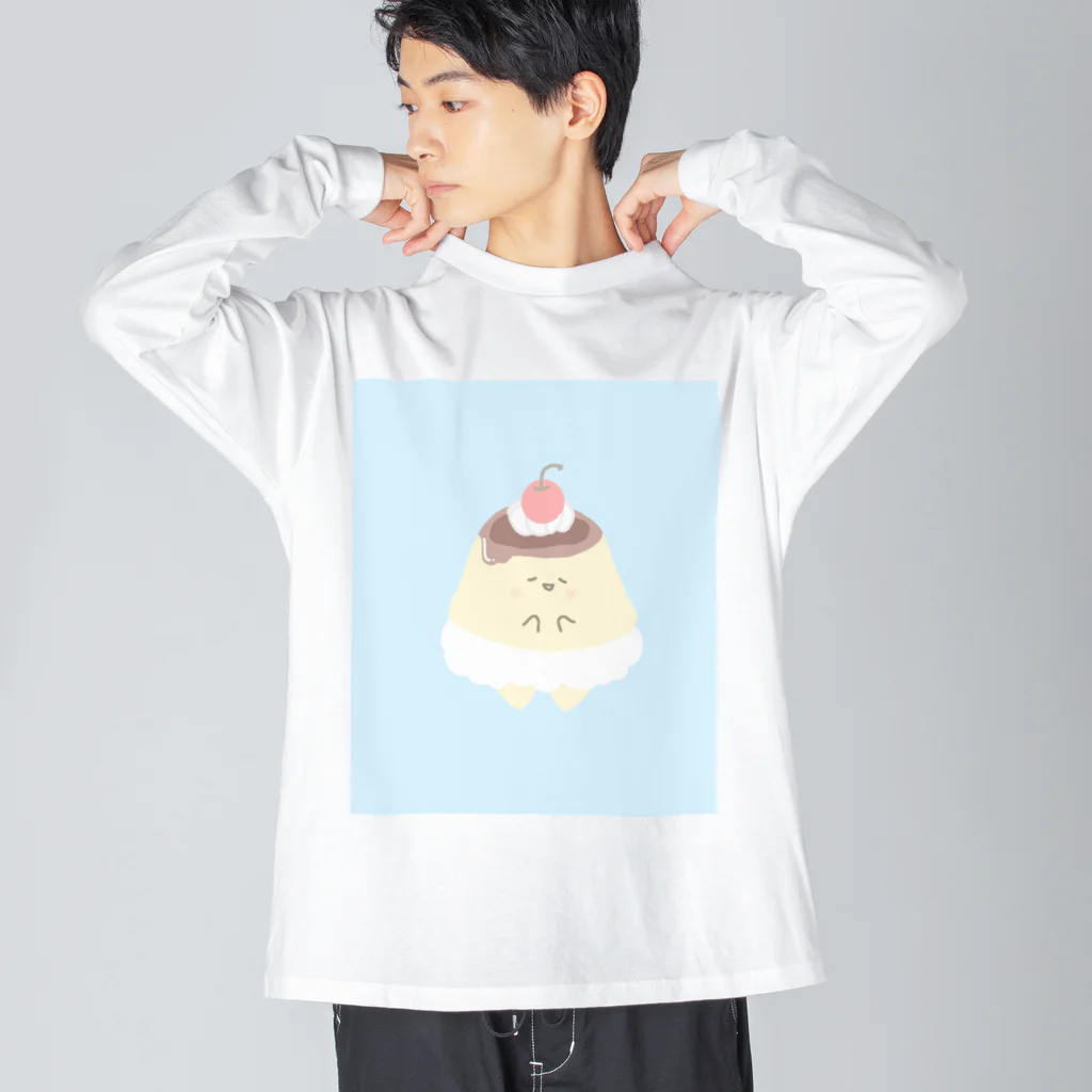 さきまるらんどのプリンのプリーツちゃん Big Long Sleeve T-Shirt