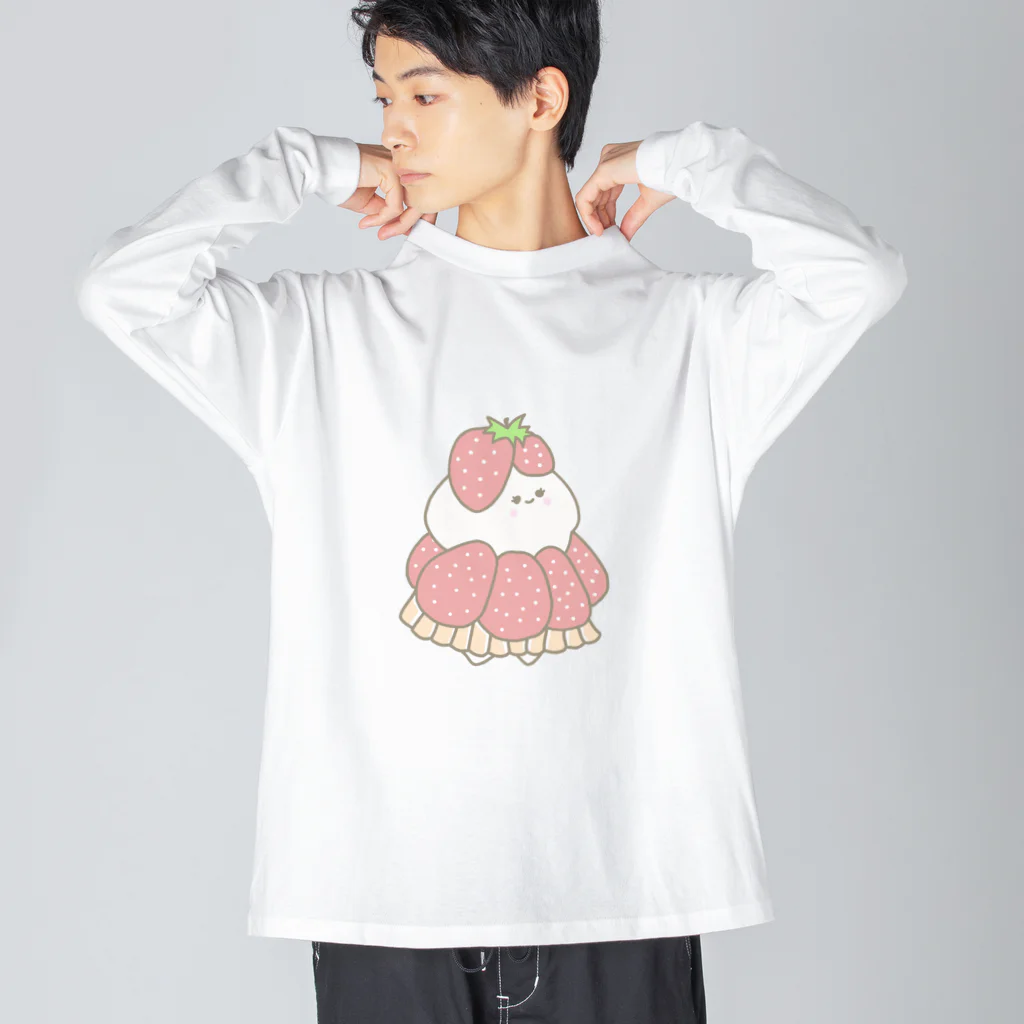 さきまるらんどのいちごタルトのタルトちゃん🍓 ビッグシルエットロングスリーブTシャツ