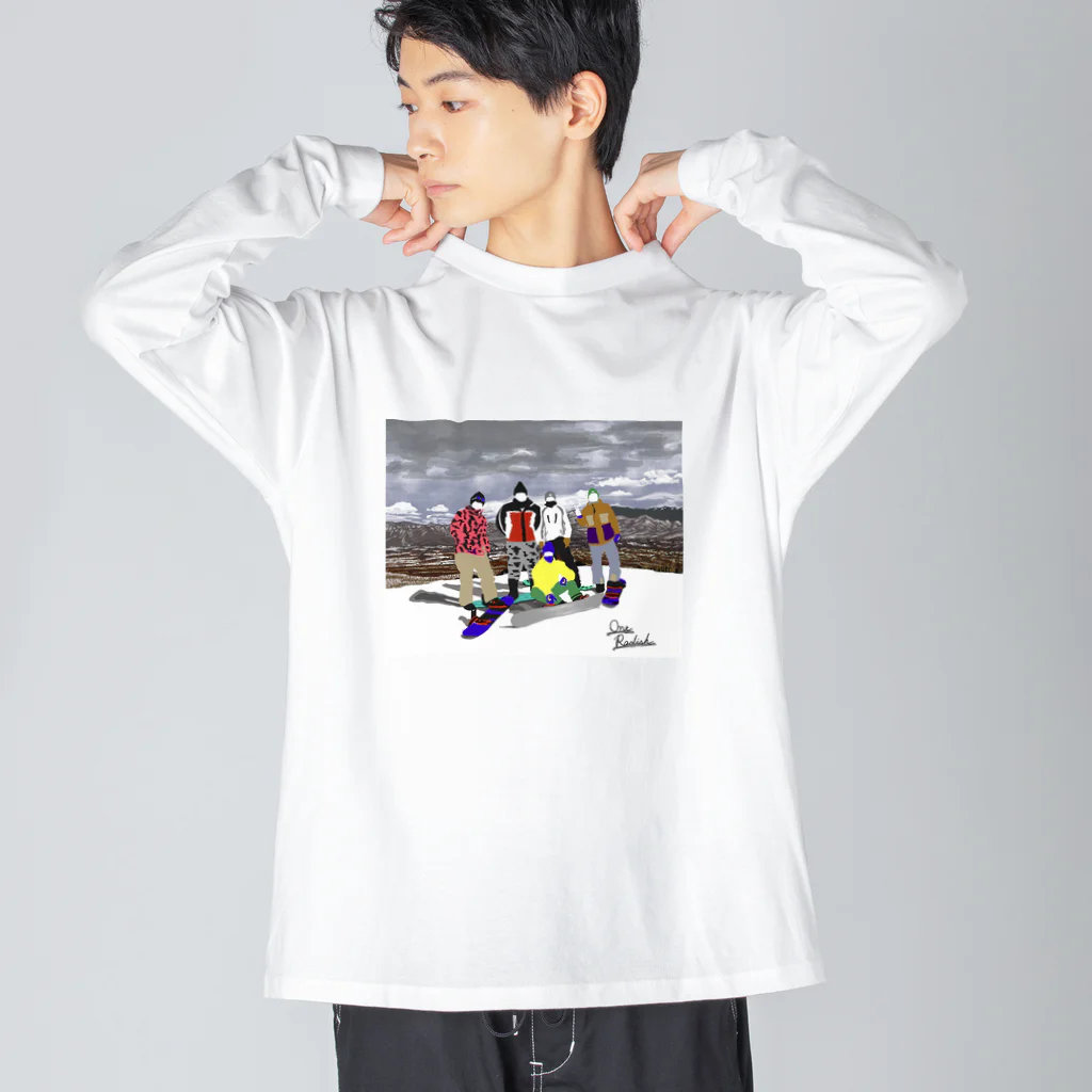 shiraaartのsnowboarding ビッグシルエットロングスリーブTシャツ