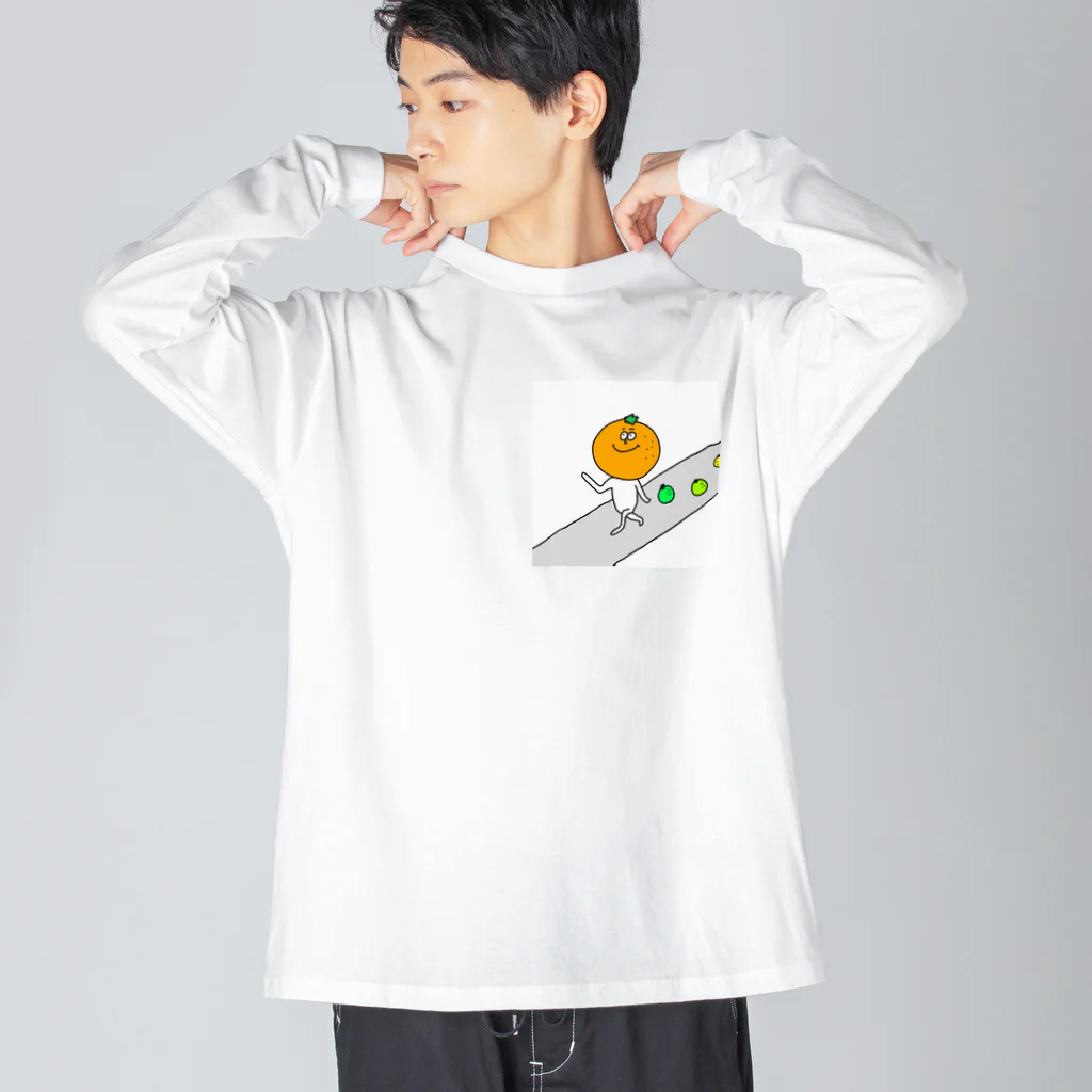 天野画伯の落書きの闊歩するみかん坊や Big Long Sleeve T-Shirt