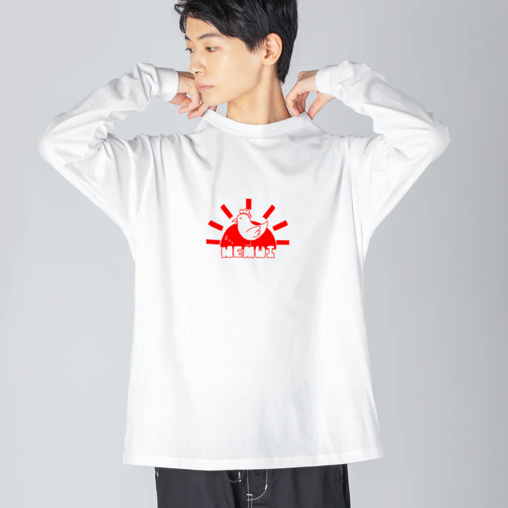 あさぎの眠すぎにわとり ビッグシルエットロングスリーブTシャツ