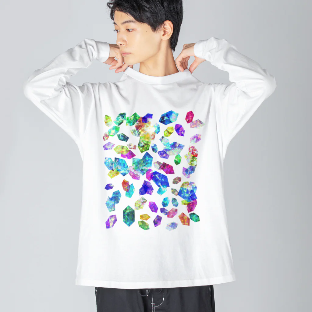 R☆worldのカラフルクリスタル Big Long Sleeve T-Shirt