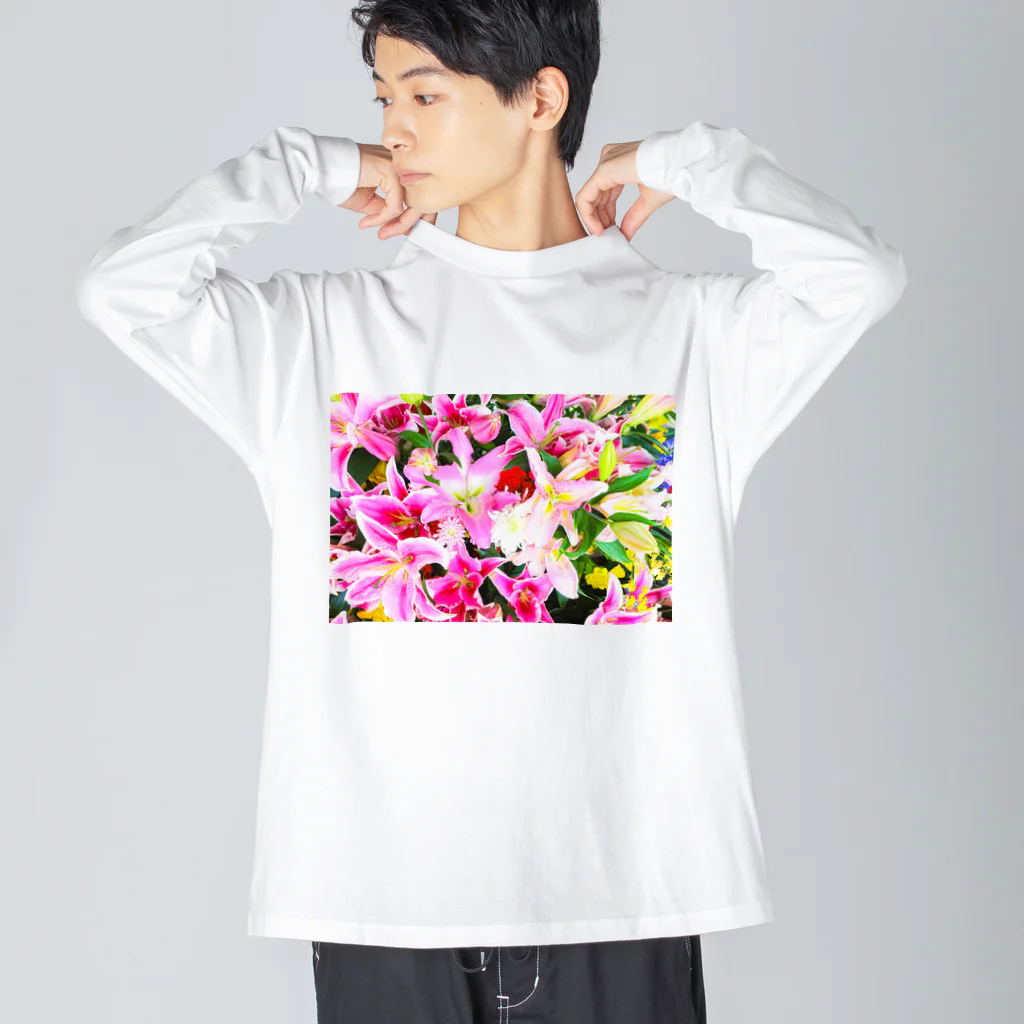 えびたろの咲き乱れる Big Long Sleeve T-Shirt