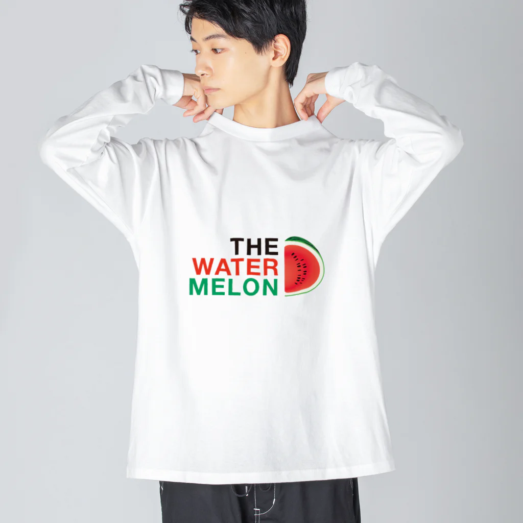 グラフィンのウォーターメロン スイカ THE WATER MELON 大ロゴ ビッグシルエットロングスリーブTシャツ