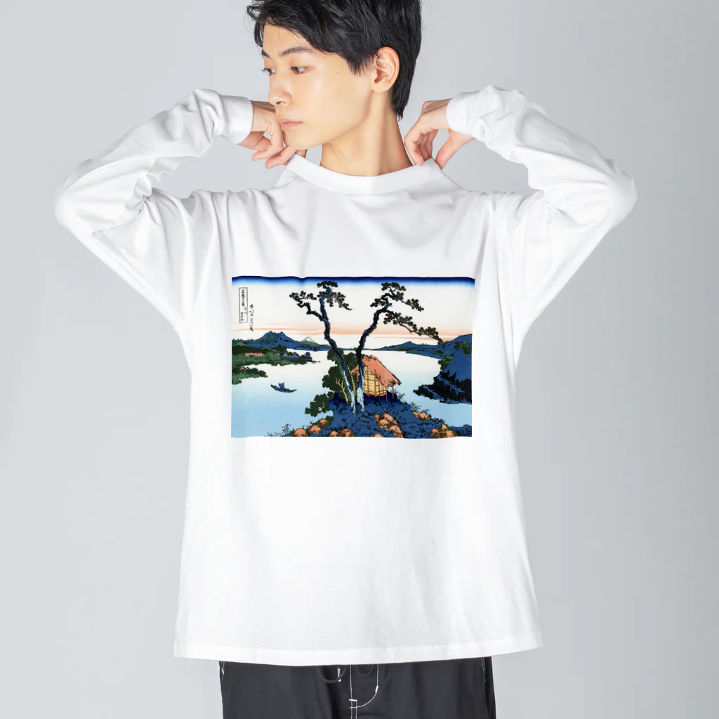 寿めでたや(ukiyoe)の葛飾北斎_冨嶽三十六景　信州諏訪湖 Big Long Sleeve T-Shirt