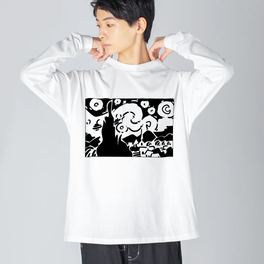 山形屋米店の星月夜（ほしづきよ、英語: The starry night） Big Long Sleeve T-Shirt