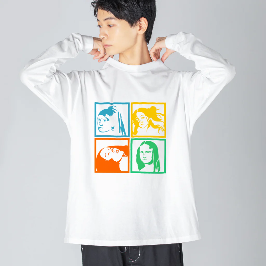 『NG （Niche・Gate）』ニッチゲート-- IN SUZURIのへのへのもへじh.t.その２ ビッグシルエットロングスリーブTシャツ