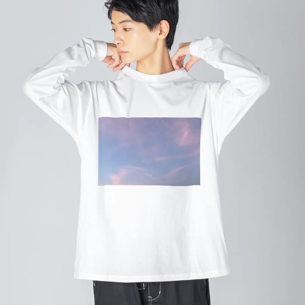 ___yusの八月の夕焼け ビッグシルエットロングスリーブTシャツ