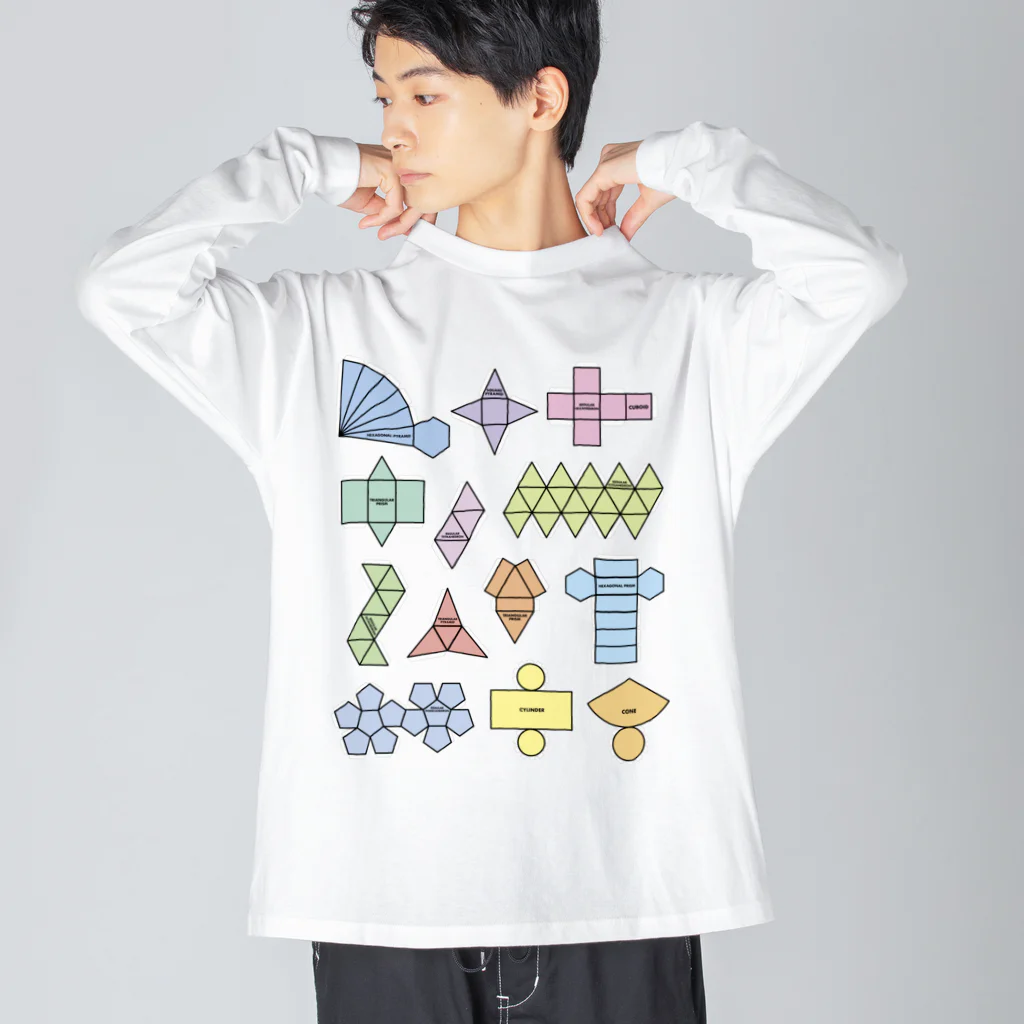 たかととんび印刷雑貨企画のかあさん夜なべの展開図 Big Long Sleeve T-Shirt