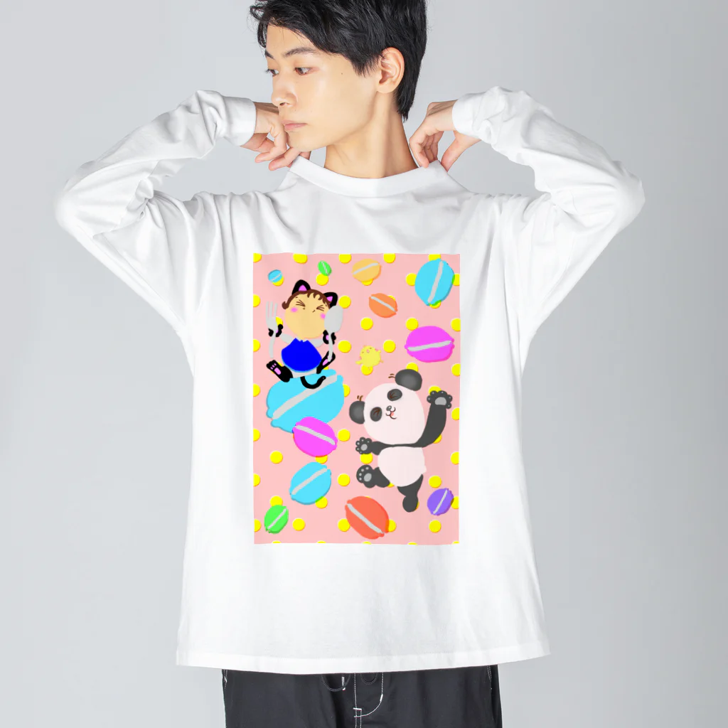 kayoko-Aのくらむぼんちゃんとぞうさん ビッグシルエットロングスリーブTシャツ