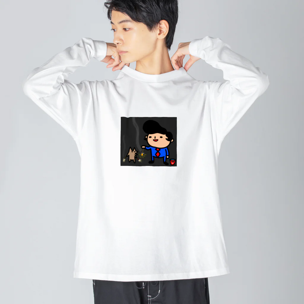 momino studio SHOPの夏は花火大会 Big Long Sleeve T-Shirt