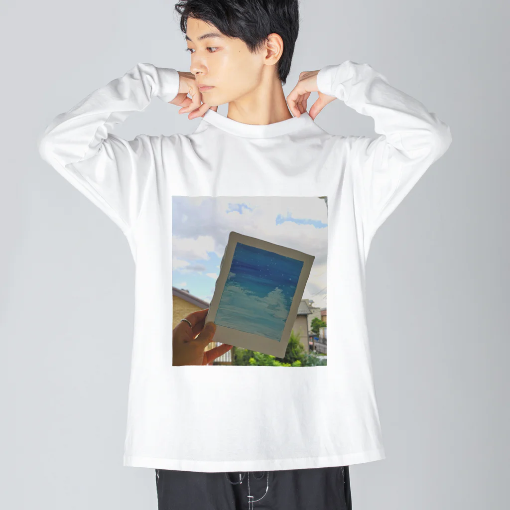 キャンバスアート_ショップの青空と蒼空と Big Long Sleeve T-Shirt