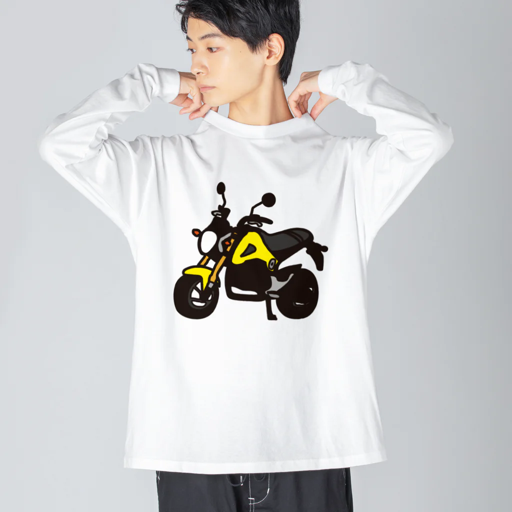 HSMT design@NO SK8iNGのGROM YELLOW ビッグシルエットロングスリーブTシャツ