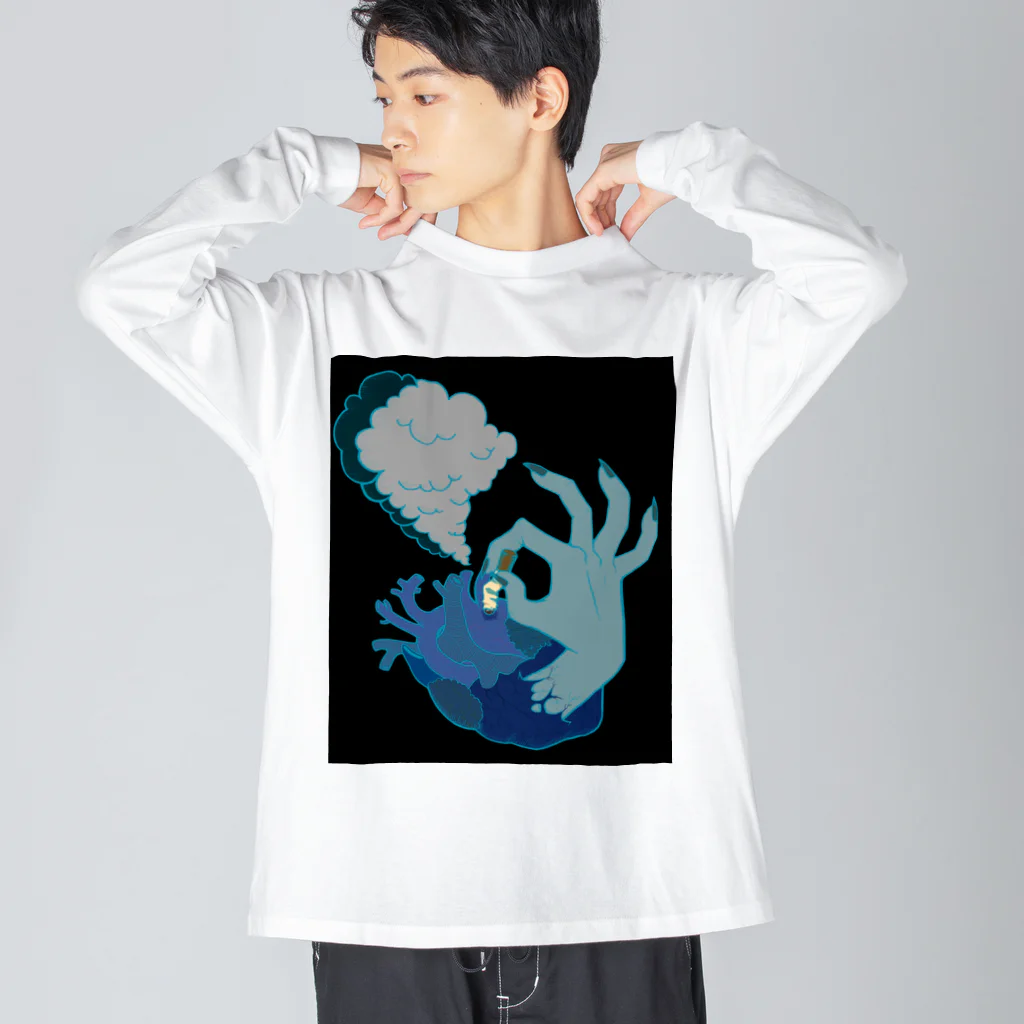 AppleS Headの物理的ハートブレイク Big Long Sleeve T-Shirt