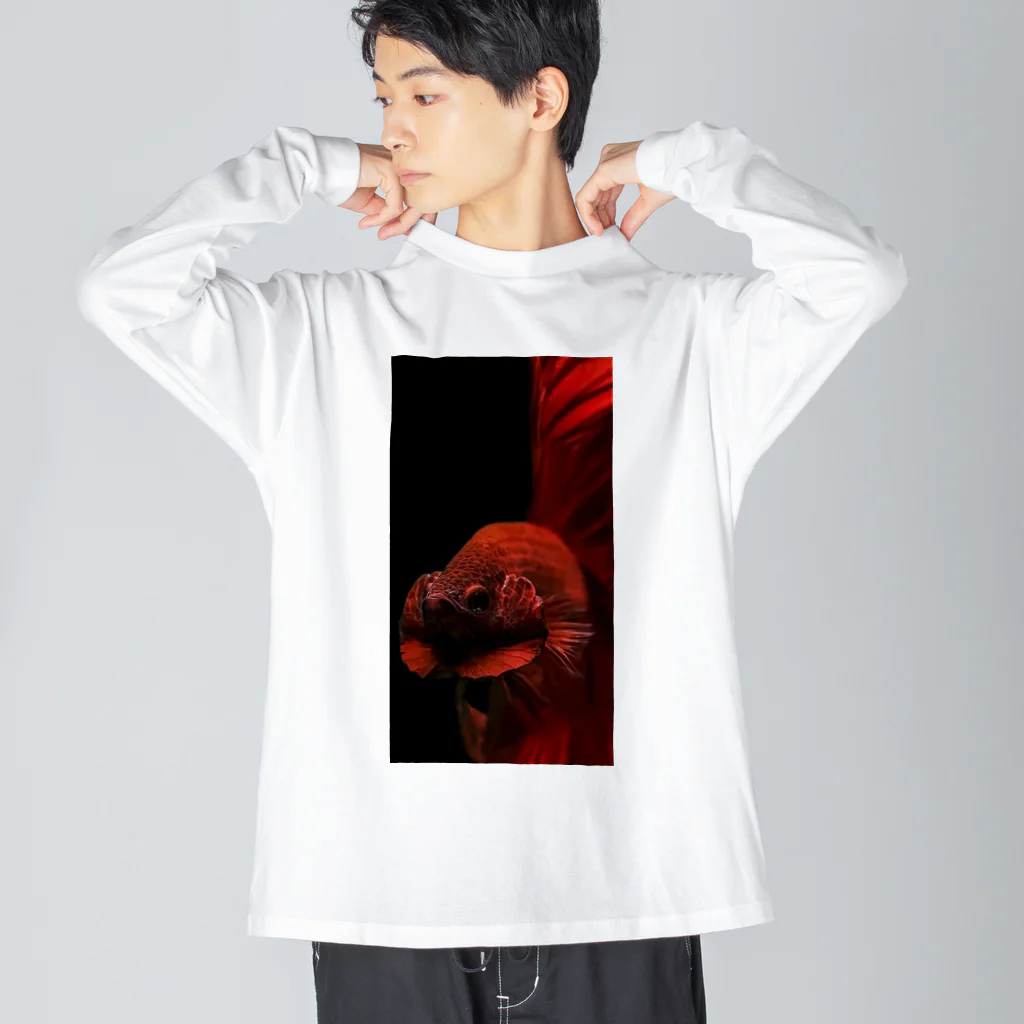 グエン フイのベタアートレッドHM Big Long Sleeve T-Shirt