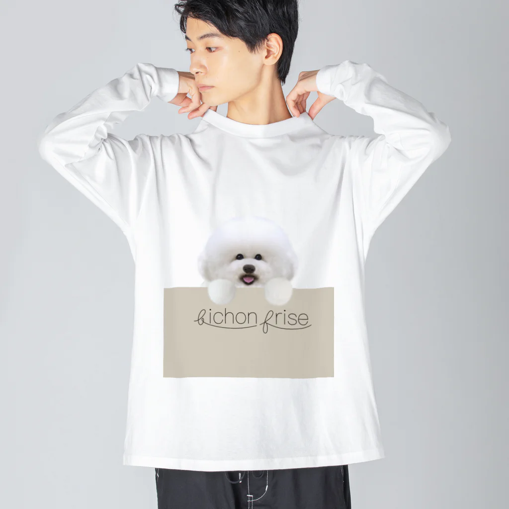 hummingbirdのビションフリーゼ　bichon frise  ビッグシルエットロングスリーブTシャツ