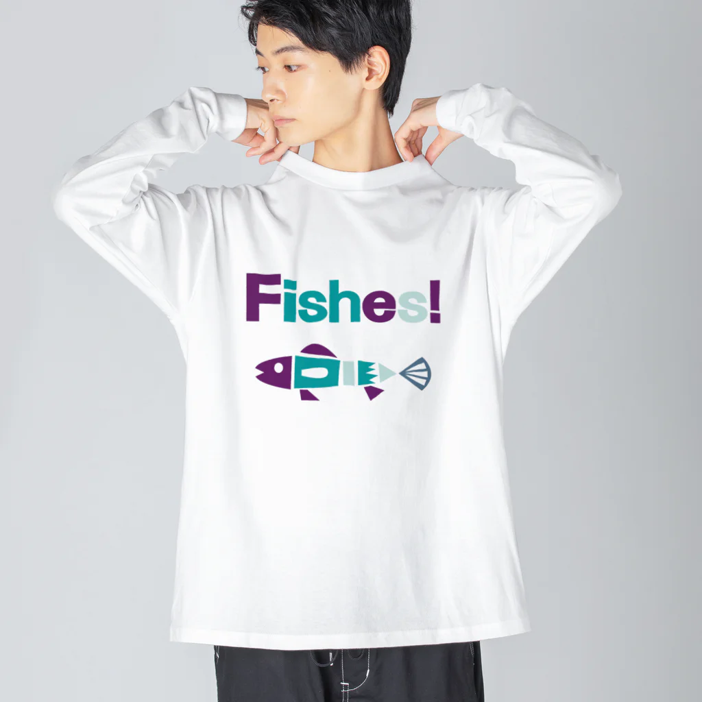 ワカボンドのレトロなフィッシュ Big Long Sleeve T-Shirt