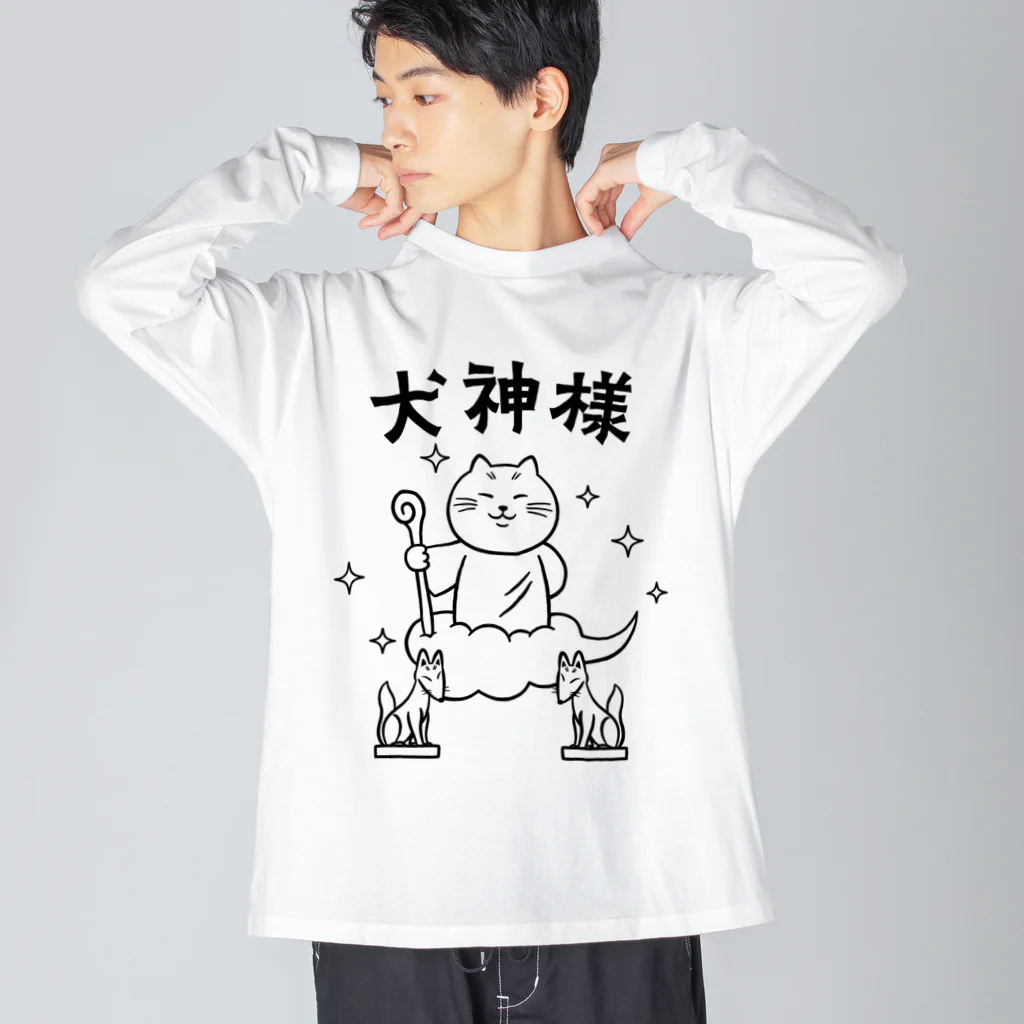 kg_shopの犬神様 ビッグシルエットロングスリーブTシャツ