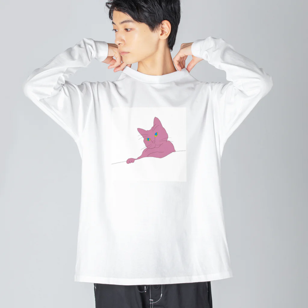 dzdzdzのPINK CAT Big Long Sleeve T-Shirt