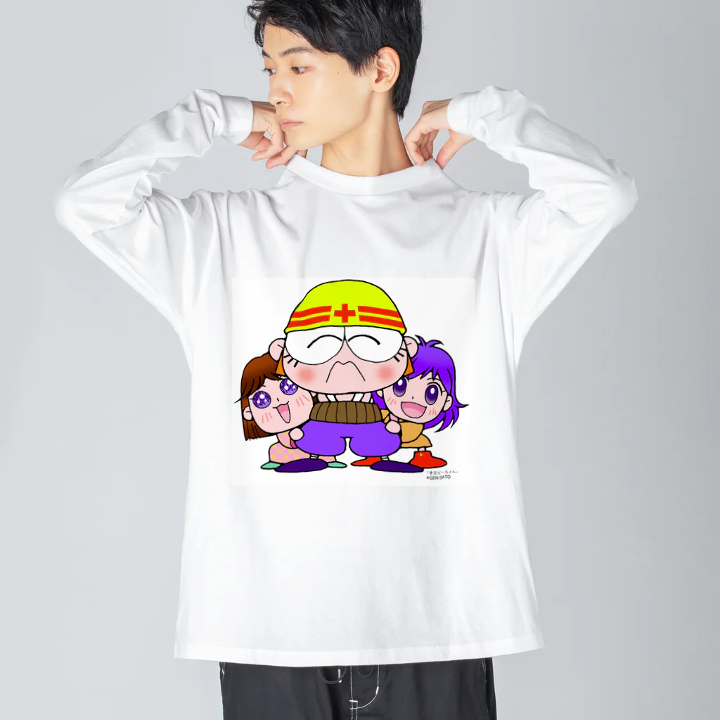 GENP37の青空ピーちゃん ビッグシルエットロングスリーブTシャツ