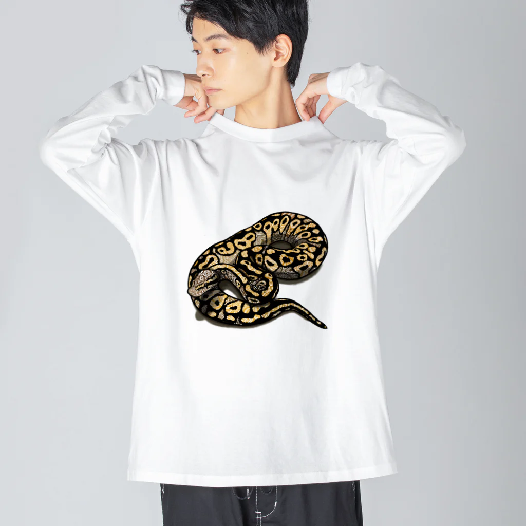 かおちぃちゃんねるのボールパイソン パスタべモチーフ Big Long Sleeve T-Shirt