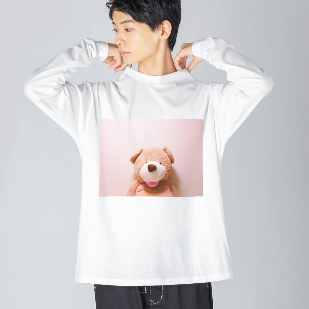 hsyのくまのぬいぐるみ ピンク Big Long Sleeve T-Shirt