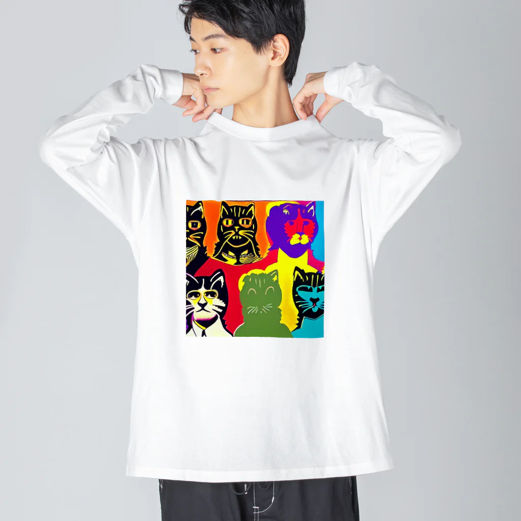 withCatsの昨日突然家に猫が来た、しかも6匹 ビッグシルエットロングスリーブTシャツ