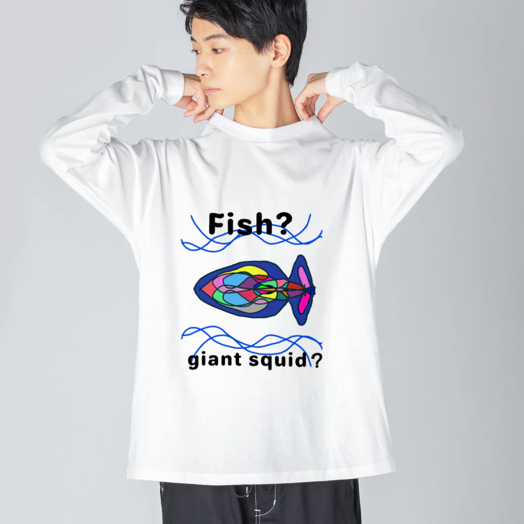 Future Starry Skyのfish?giant squid? ビッグシルエットロングスリーブTシャツ