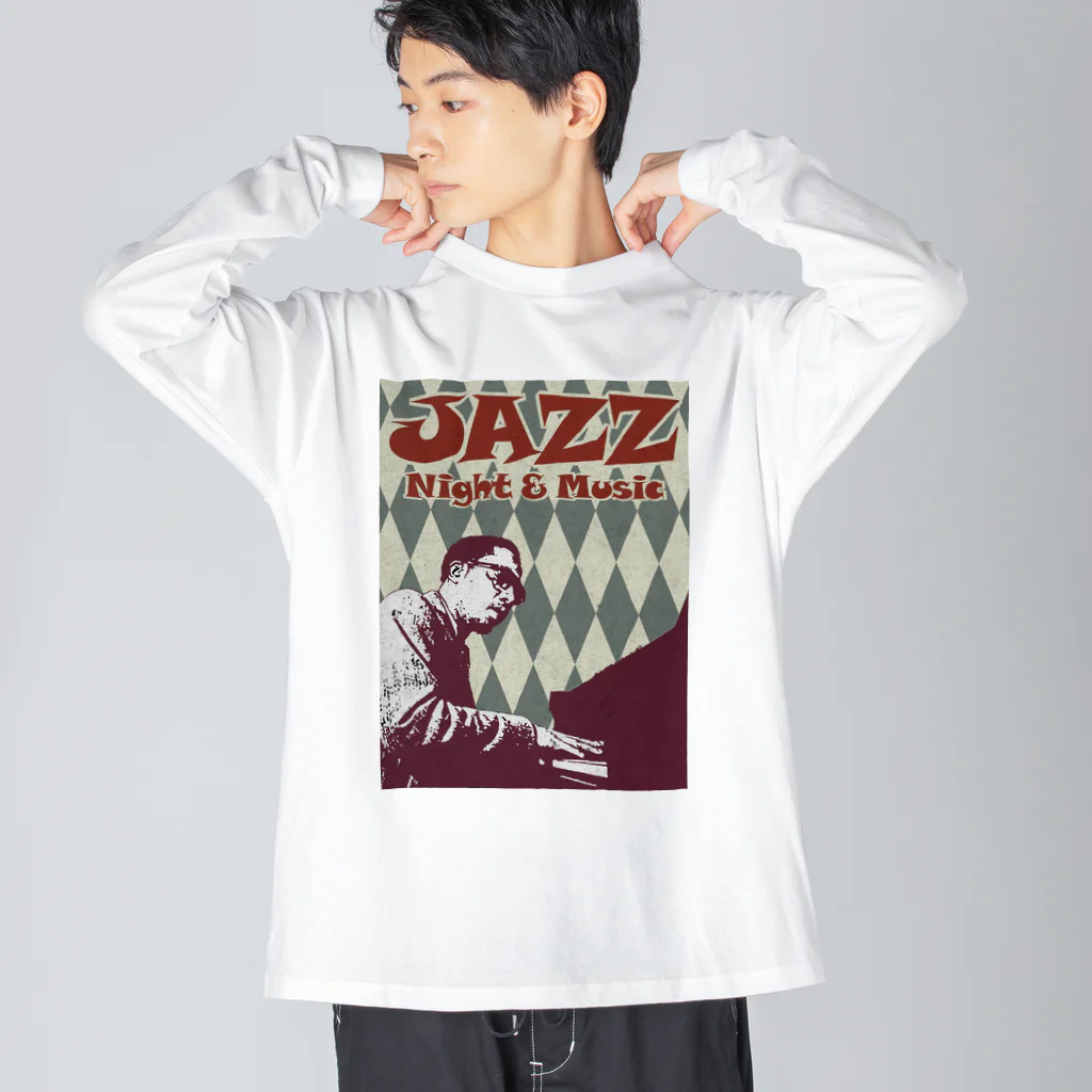 Hungry FreaksのJAZZ: Night & Music Big Long Sleeve T-Shirt