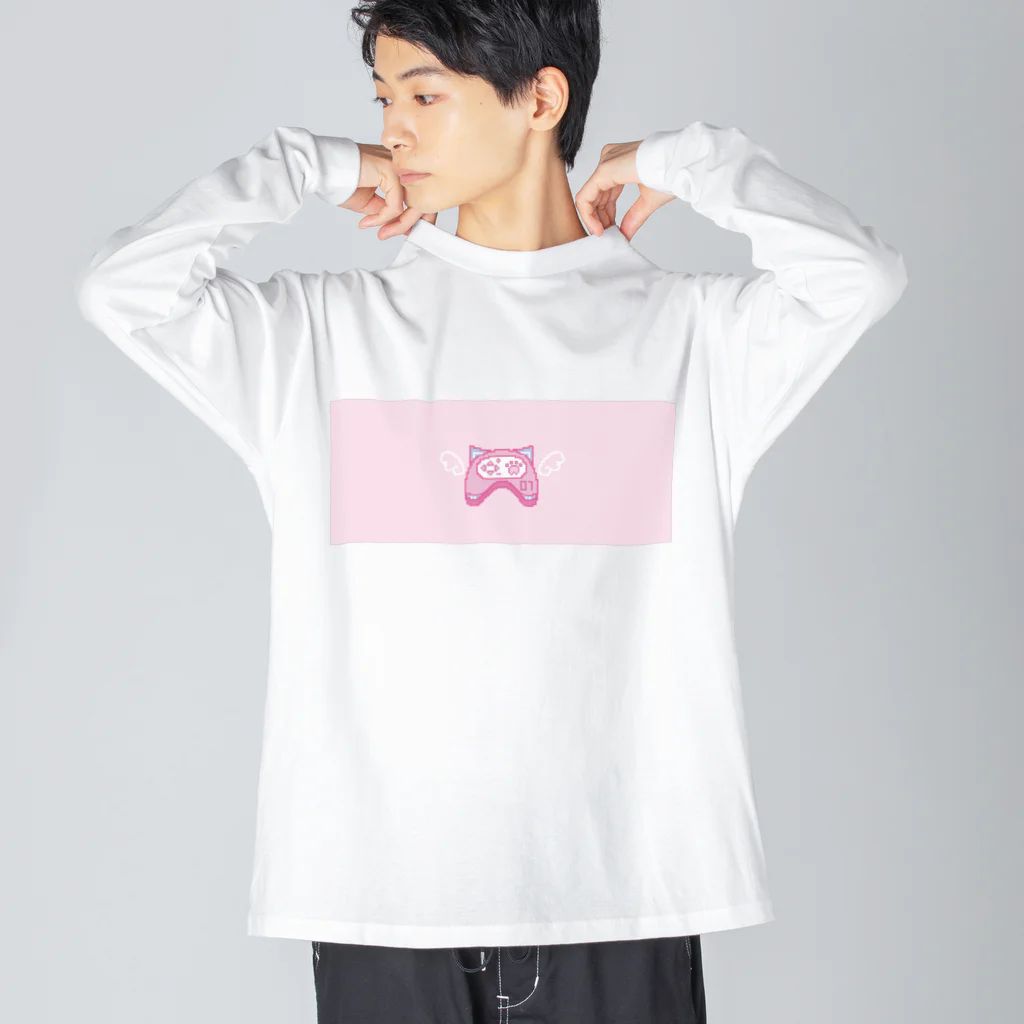 kodo_kodoの猫耳コントローラー（ピンク） Big Long Sleeve T-Shirt