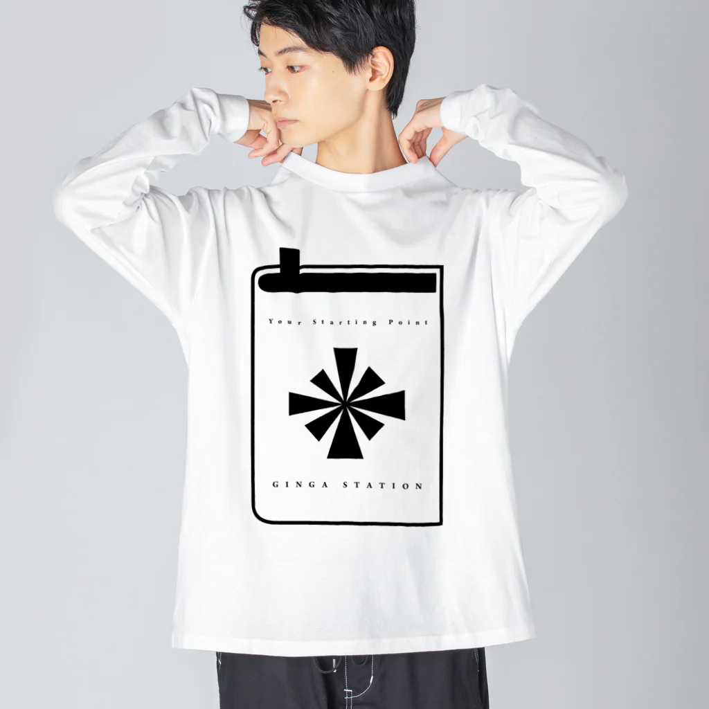 銀河ステイションの銀河ステイション公式ロゴアイテム Big Long Sleeve T-Shirt