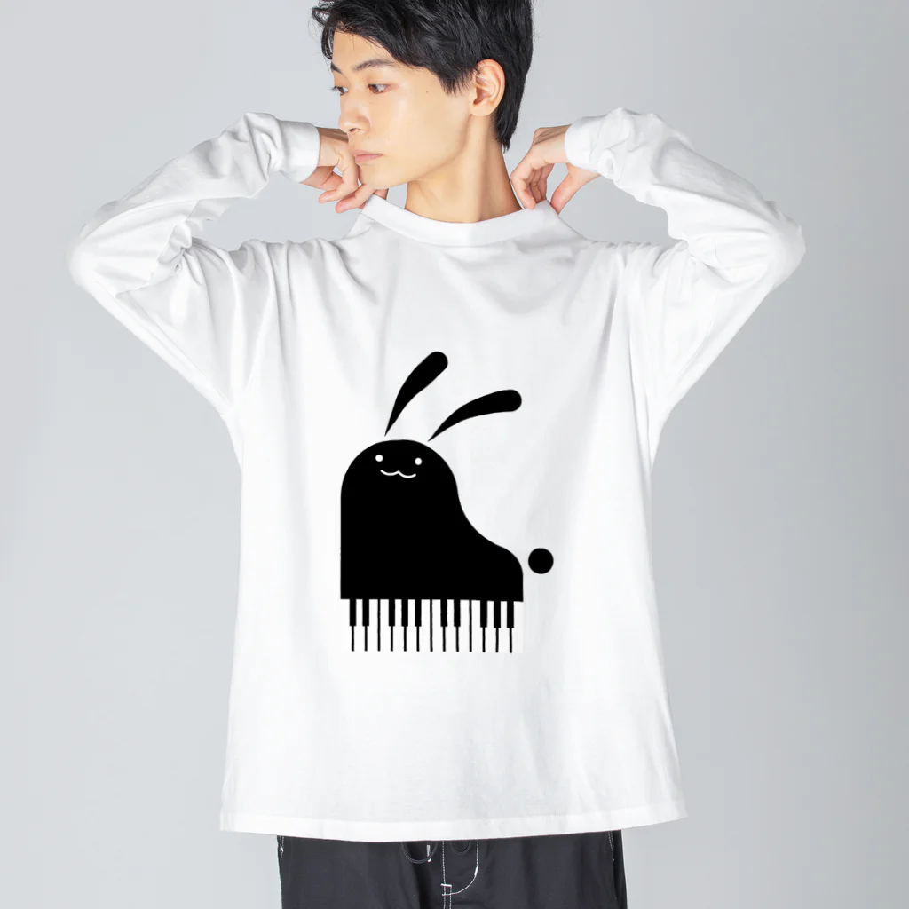 幸うさ.comのピアノ ビッグシルエットロングスリーブTシャツ