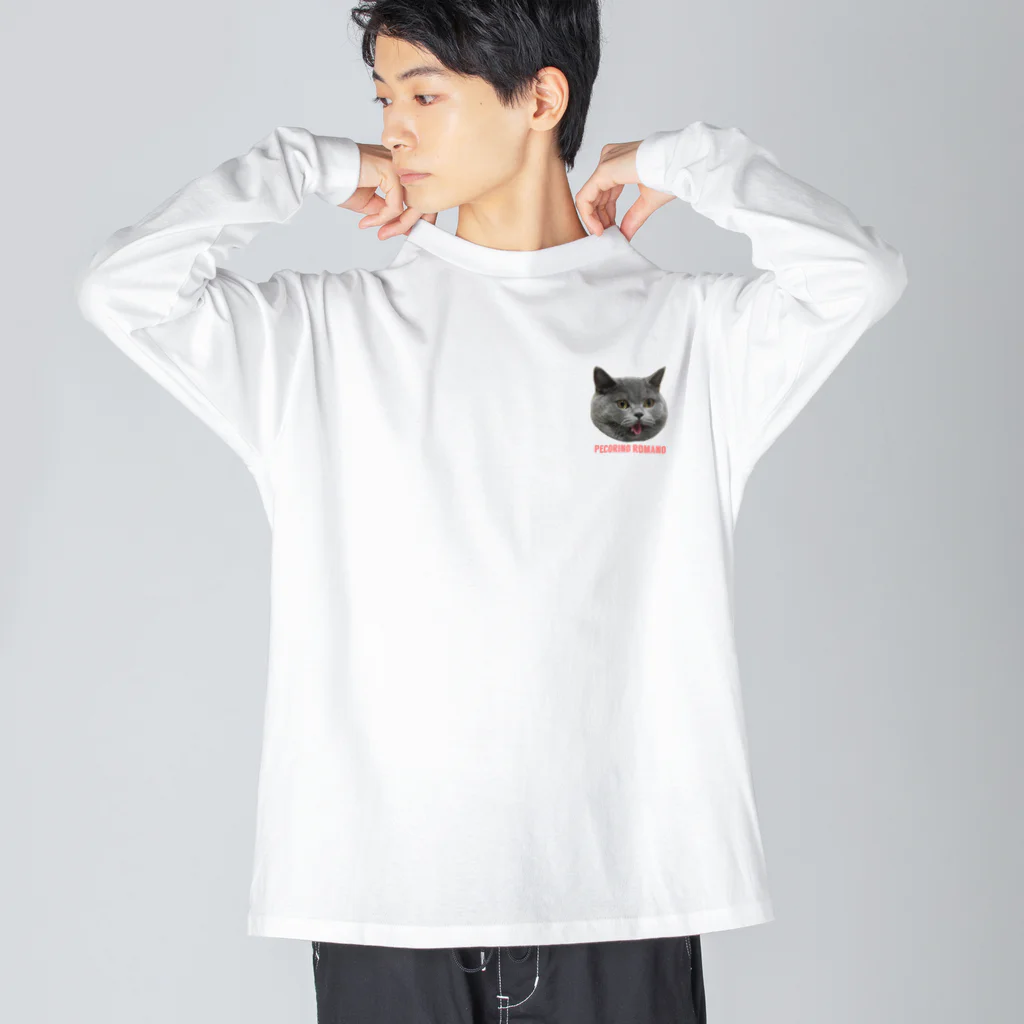 peco_peco_opecoのへそ天はらへりおぺこのロンT ビッグシルエットロングスリーブTシャツ