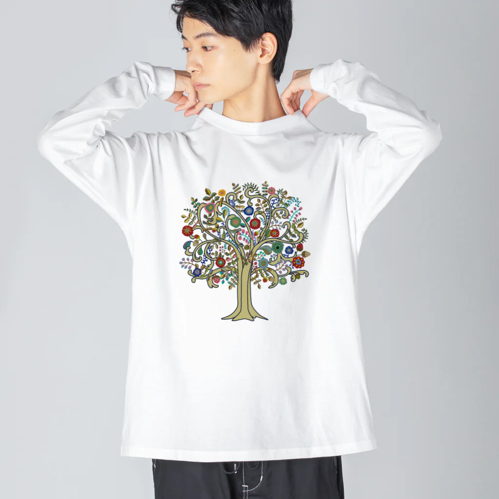 Wonder Bird Forestの不思議の森の大きな樹[WBF006] Big Long Sleeve T-Shirt