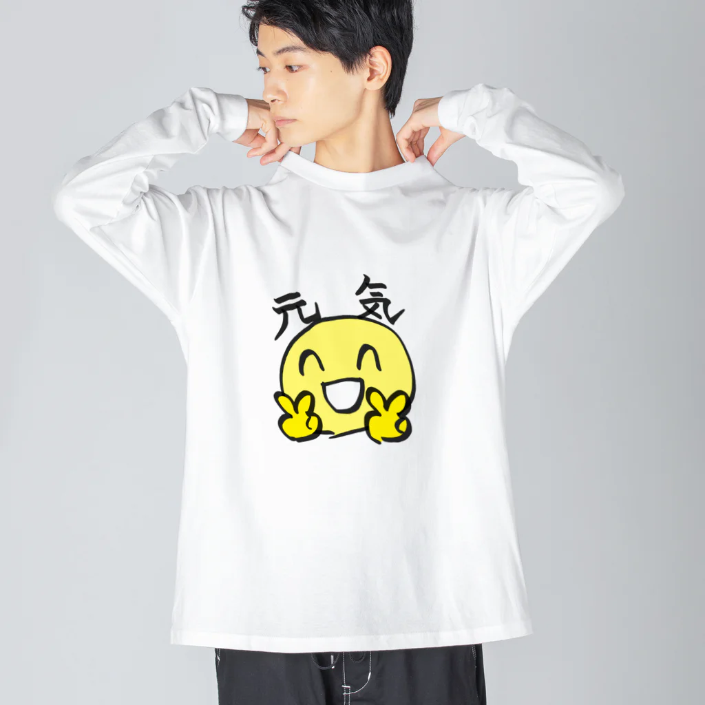 アオイハネの元気印の元気くん ビッグシルエットロングスリーブTシャツ