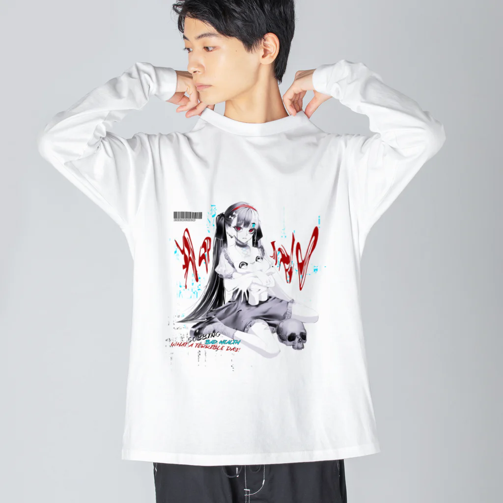 ベロベロ👅🩸のツートンちゃん ビッグシルエットロングスリーブTシャツ