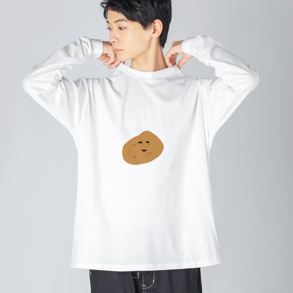 アソビタビのにこにこポテトくん ビッグシルエットロングスリーブTシャツ