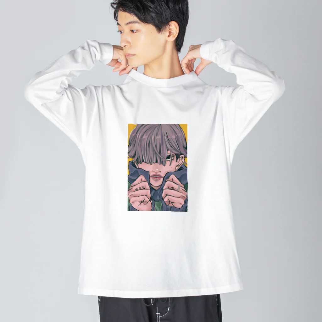 嫌 井のシハツ君 ビッグシルエットロングスリーブTシャツ