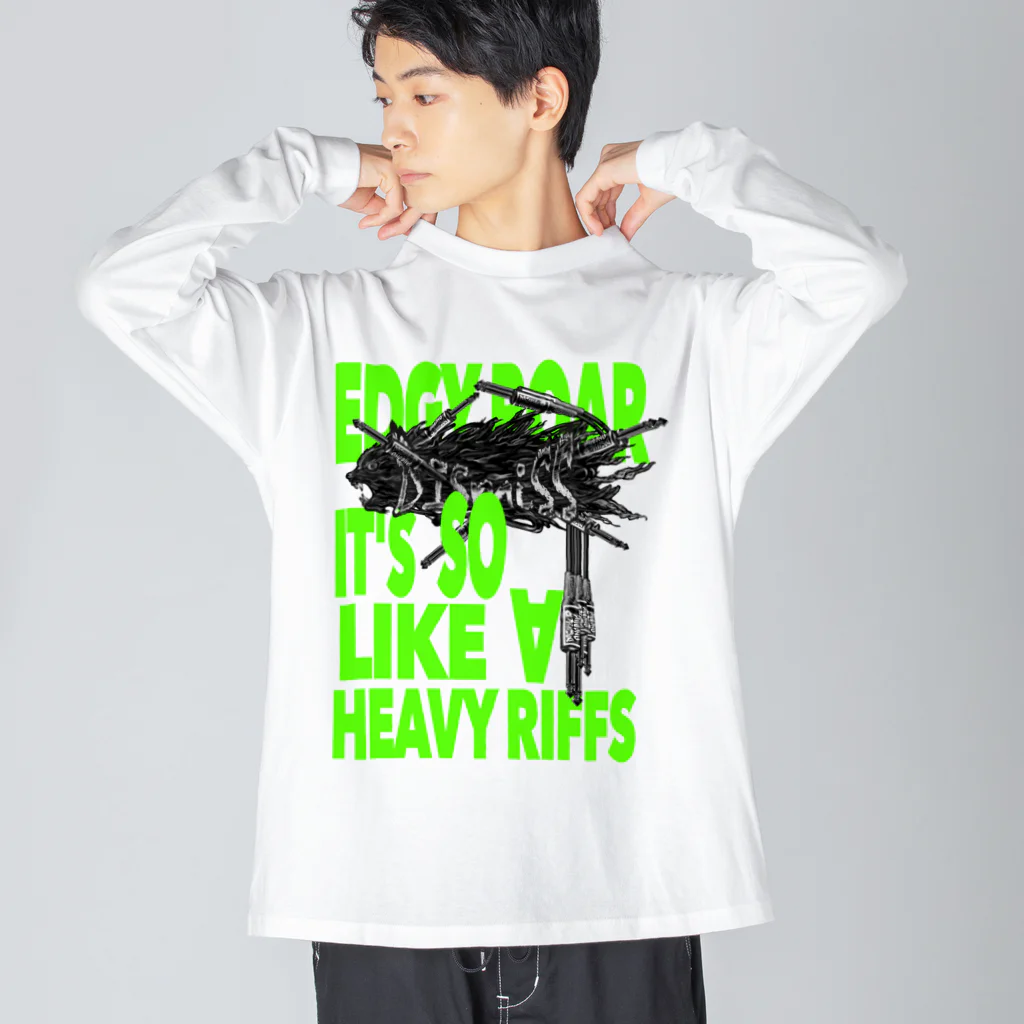 ONE PLUG DISordeRの''edgy roar it's so like a heavy riffs'' ビッグシルエットロングスリーブTシャツ