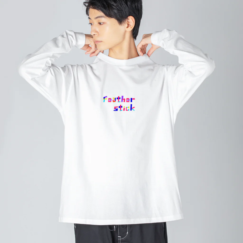 Feather stick-フェザースティック-のフェザースティック　文字ロゴ　 ビッグシルエットロングスリーブTシャツ