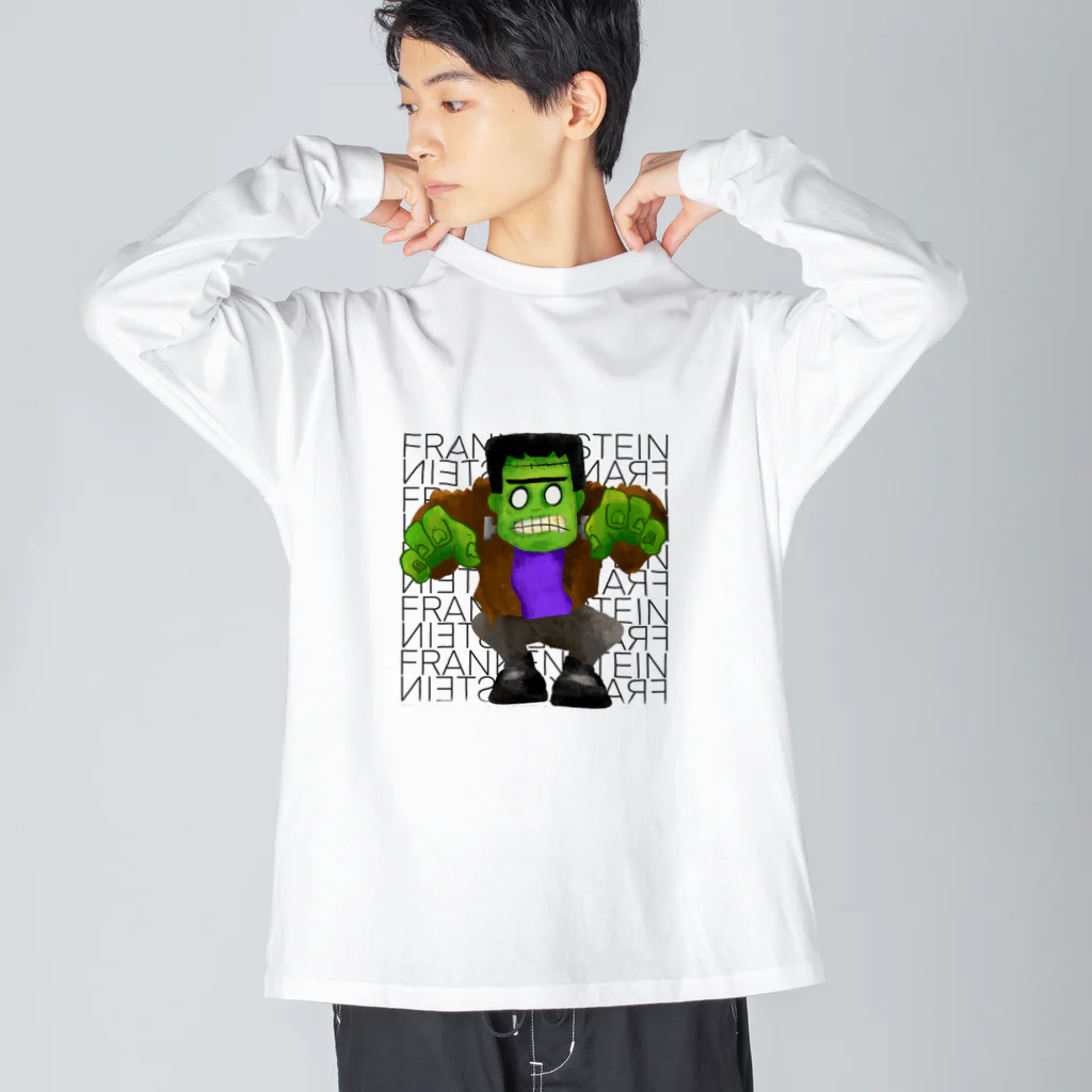 Hey! Kids KidsのHalloween Frankenstein Liam Fitzpatrick  ビッグシルエットロングスリーブTシャツ