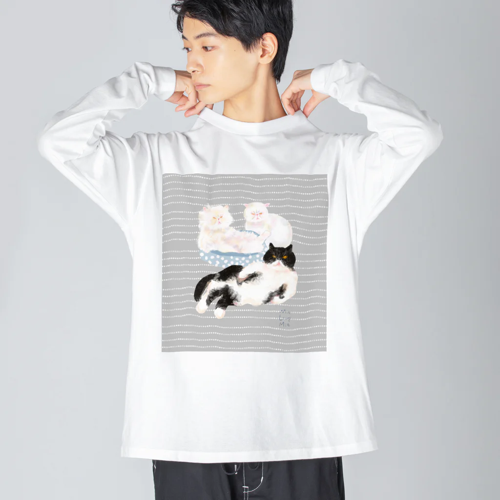 マルティ部屋のむぅるぅみぃ縞入り Big Long Sleeve T-Shirt