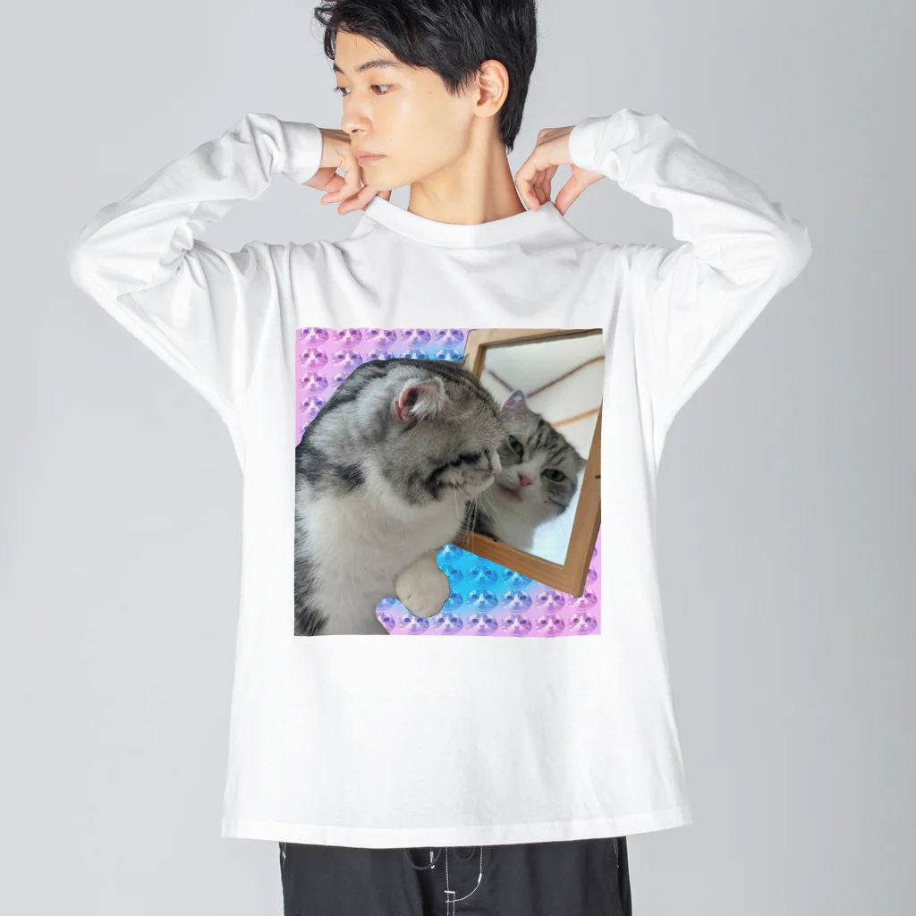 ぽいぽいまるまるのナルシストまる Big Long Sleeve T-Shirt