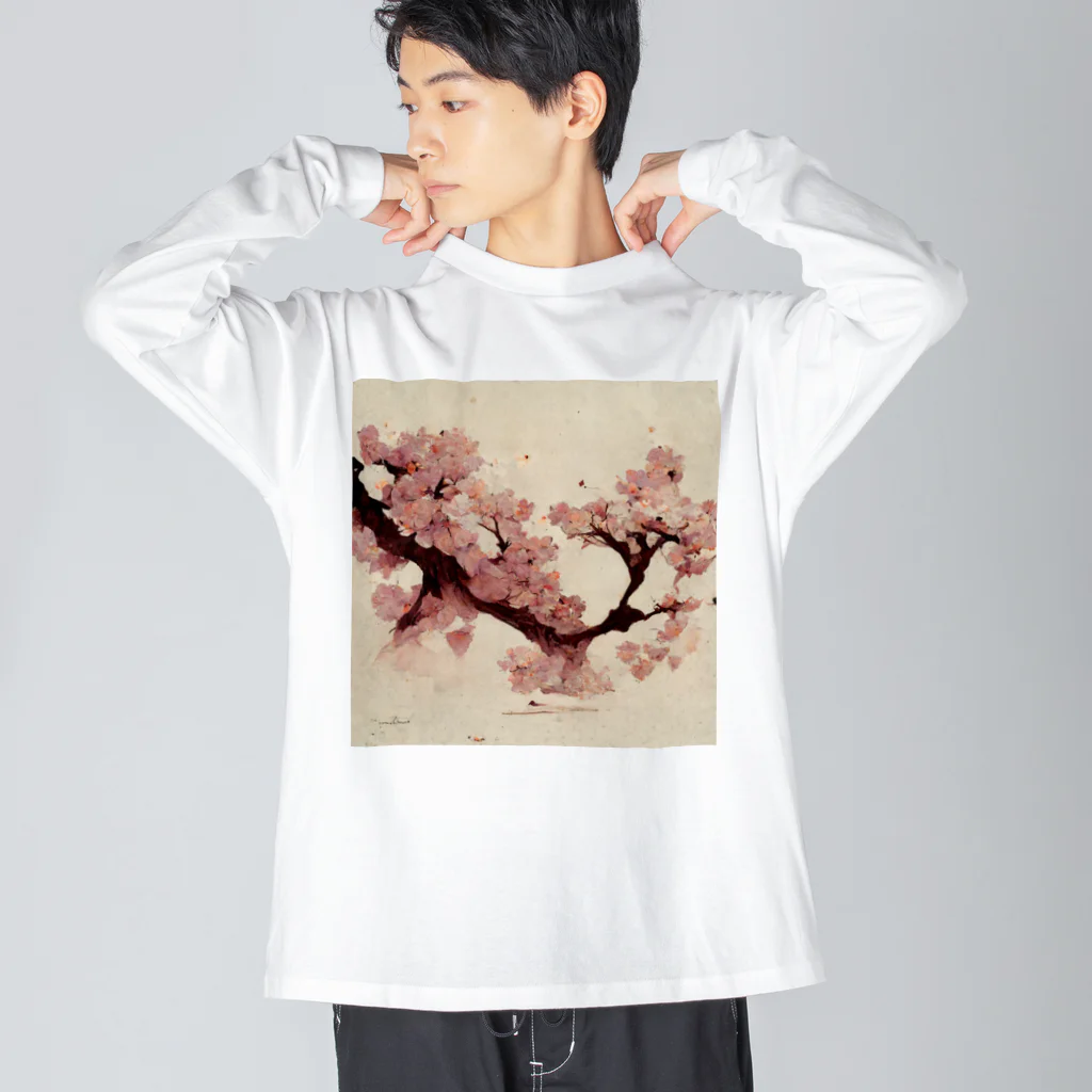 2024のAI「桜」Tシャツ（3） Big Long Sleeve T-Shirt